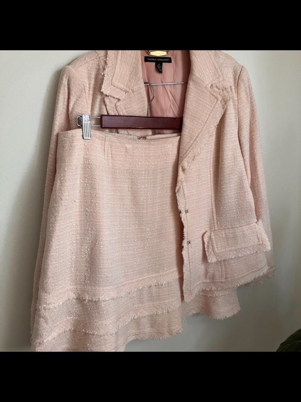 Sandra Angelozzi Tweed Skirt & Blazer Set